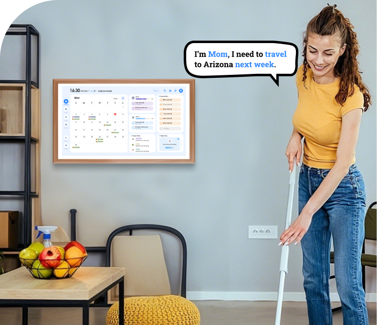 Create the schedule by voice