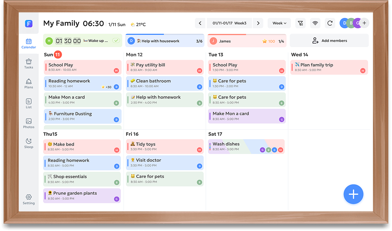 Calendar mode preview